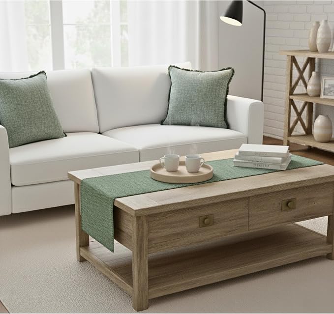 Coffee Table Runner 14x36 inch Short Table Runner - Image 3