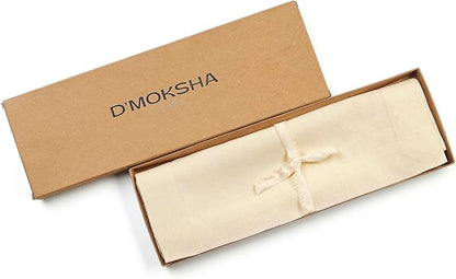 D'Moksha Homes Linen Vanilla Cream Placemats Set of 4-100% Pure Linen Placemats 14 x 19 Inch for Spring, Easter - Handcrafted and Machine Washable