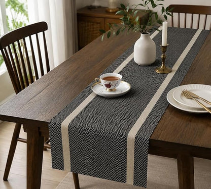 FAVE Woven Vinyl Table Runner 72x12 Inches Heat Resistant Table Runner | - Image 4