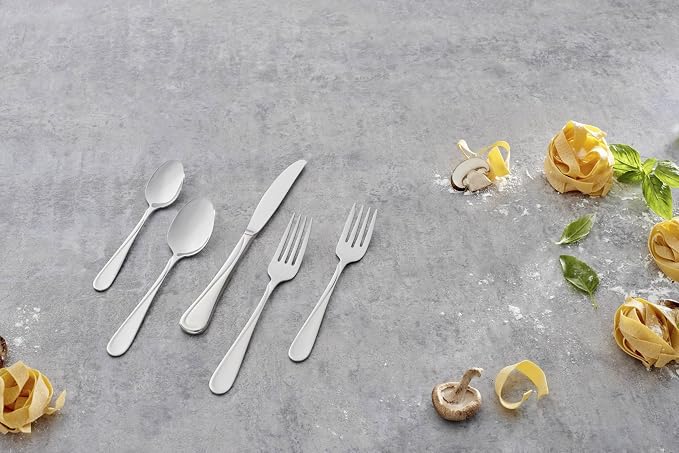 Oneida Silverware Set, Flight Everyday Flatware Dinner Spoons Set, Service - Image 4
