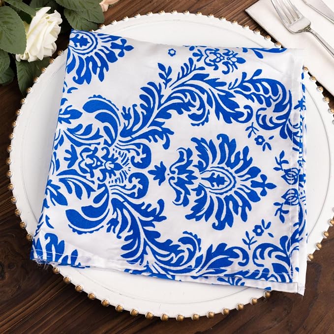 Efavormart 5 Pack Damask Flocking Taffeta Napkins - Image 5