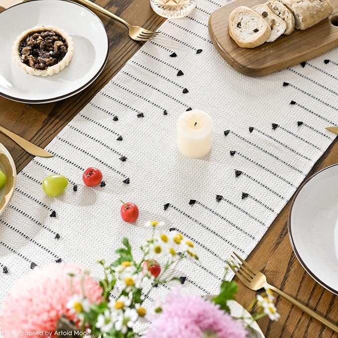 Artoid Mode Black Boho Table Runner - Image 3