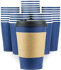 Disposable Coffee Cups With Lids - 12 oz To Go Coffee Cup. Travel Cups Hold by Glowcoast