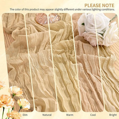 18 Pack Cheesecloth Table Runner 10FT Nude Table Runner Boho Gauze Cheese Cloth - Image 7