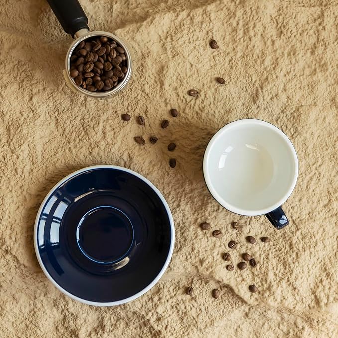 Loveramics Cappuccino Cup with Saucer, 8 oz Ceramic Coffee cup with Round Bottom - Image 6