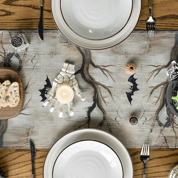 Artoid Mode 210 GSM Halloween Table Runner 13x60 Inch Home Party Decor | - Image 3