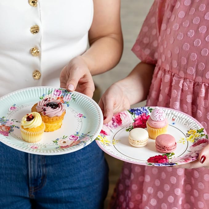Talking Tables Afternoon Tea Vintage Floral Paper Plates Pack of 24 Truly - Image 9