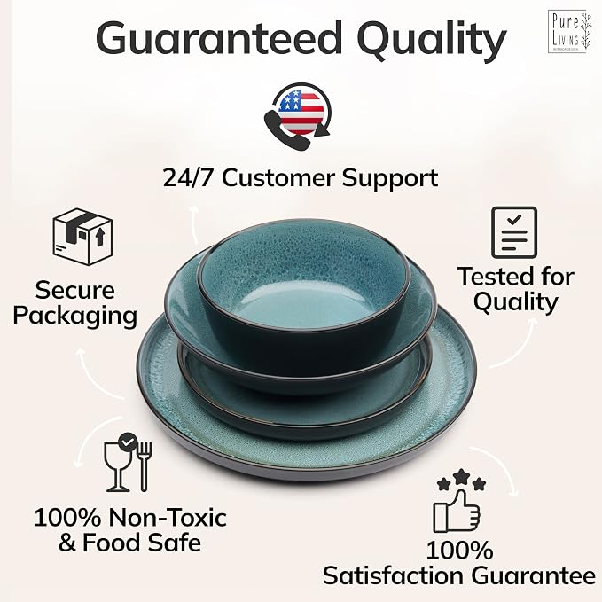 16 Piece Stoneware Dinnerware Set - Image 7