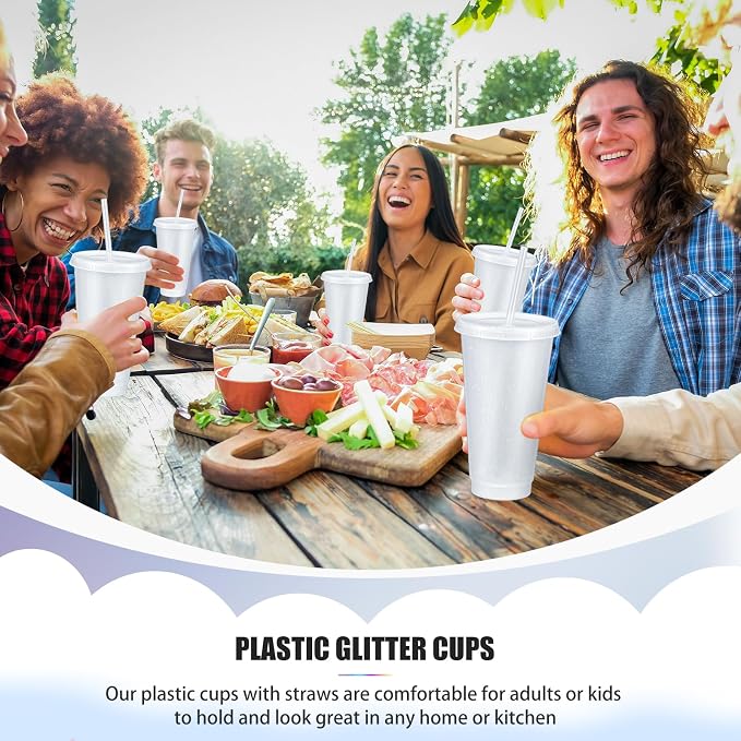 Uiifan 6 Pcs 24 oz Reusable Tumbler - Image 4