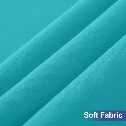 homing 2 Pack Rectangle Table Cloth, Elastic Fitted Fabric Tablecloth Fits for 6 Foot Folding Tables, Washable Table Cover for Picnic, Camping, Indoor & Outdoor (Turquoise, 30" x 72")