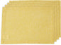 Solino Home Linen Placemats Set of 4-100% Pure Linen Chambray Lemon Yellow Cloth Placemats 14 x 19 Inch for Spring, Easter - Athena