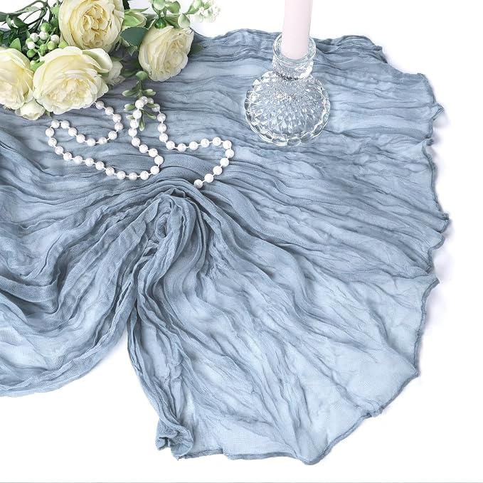 12 Pack Dusty Blue Cheesecloth Table Runner 10Ft Gauze Cheese Cloth Table - Image 7