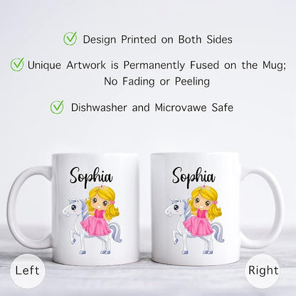 Personalized Mug for Kids, Girls | Customized Hot Chocolate, Coffee & Tea Cup | - Image 2