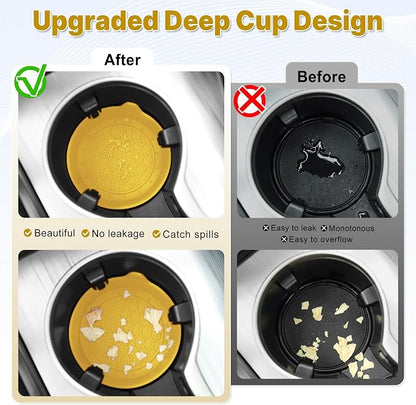 Car Cup Holder Coaster, Silicone Cup Holder Insert, Universal Non-Slip Cup - Image 2