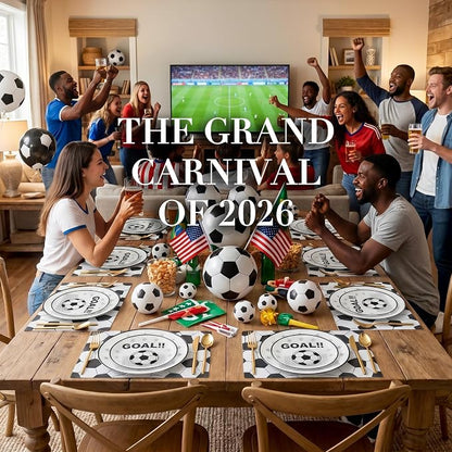20 White Plastic Soccer Plates, Disposable Plates - Image 3