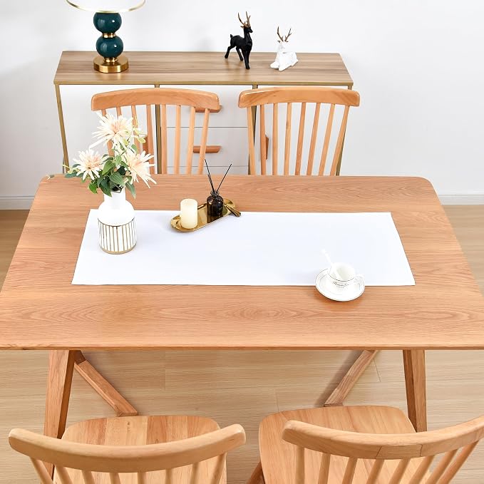Farmhouse White Table Runner Small Short Table Runners 36 Inches Coffee Table - Image 7