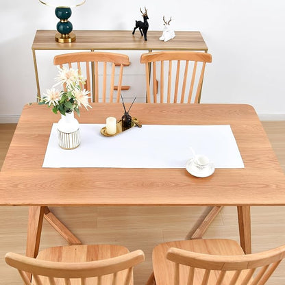 Farmhouse White Table Runner Small Short Table Runners 36 Inches Coffee Table - Image 7
