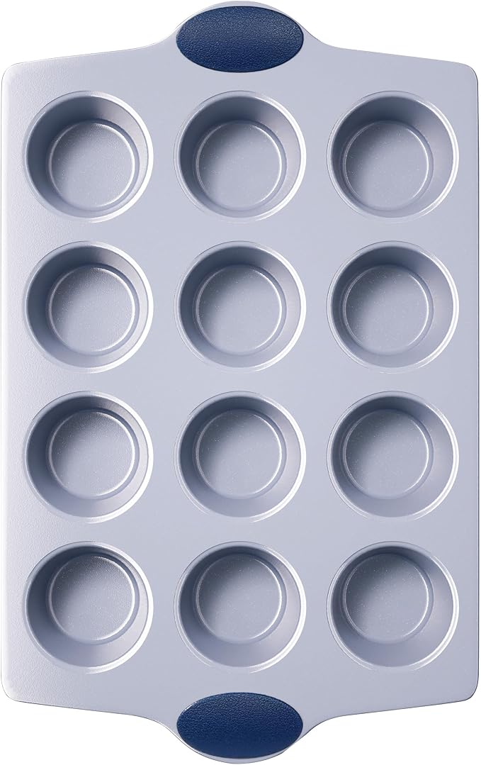 BRONYPRO 12-Cup Non Toxic Nonstick Ceramic Muffin Pan & Cupcake Tin, PFOA & by Bronypro