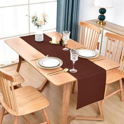 Farmhouse Chocolate Table Runner Dining Table Runners 60 Inches Long Coffee - Image 2