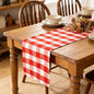 ShinyBeauty Red & White Buffalo Plaid Runners 120 inches Long Classic Farmhouse by ShinyBeauty