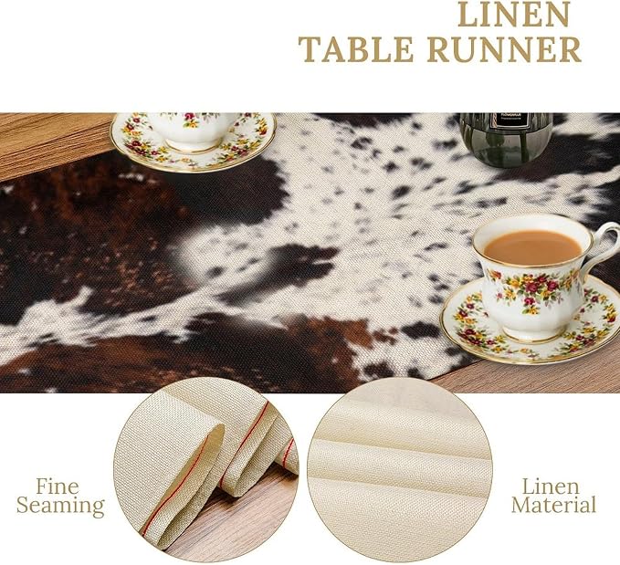 Cow Print Table Runner, 13x36 in - Image 5