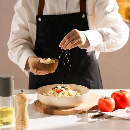 KooK Porcelain Pasta Bowl Set, For Soups and Salads, Serving Bowls, Large - Image 3