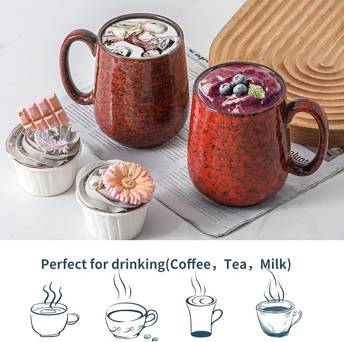 Hasense Large Coffee Mugs Set of 2, Ceramic 20 oz Coffee Cups - Image 7