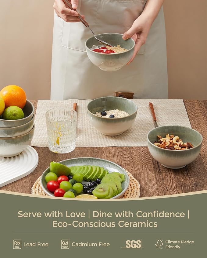 Cereal Bowl, 22 Oz Soup Bowls Set of 6 - Image 3