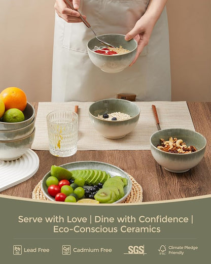 Cereal Bowl, 22 Oz Soup Bowls Set of 6 - Image 3