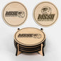 LazerEdge Winston Salem State Rams Wooden Coaster Set - Maple Wood - Officially Licensed Product - 4-Pack