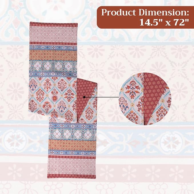Maison d' Hermine Table Runner 100% Cotton 14.50" x 72" | Table Runners 72 - Image 7