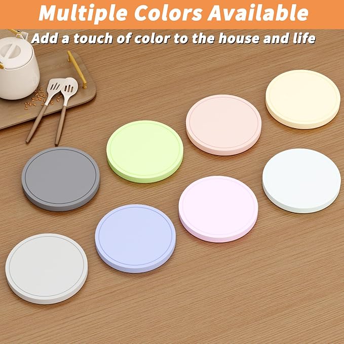 Azhou 6Pcs Drink Coaster with Holder, Lemon-Yellow Absorbent Coasters - Image 5