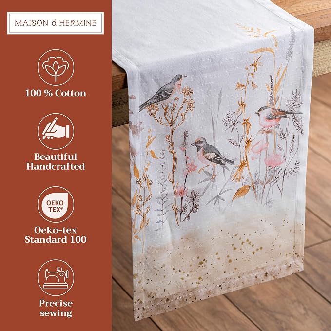 Maison d' Hermine Table Runner 100% Cotton 14.50" x 108" | Table Runners 108 - Image 2