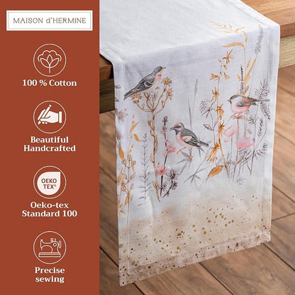 Maison d' Hermine Table Runner 100% Cotton 14.50" x 108" | Table Runners 108 - Image 2