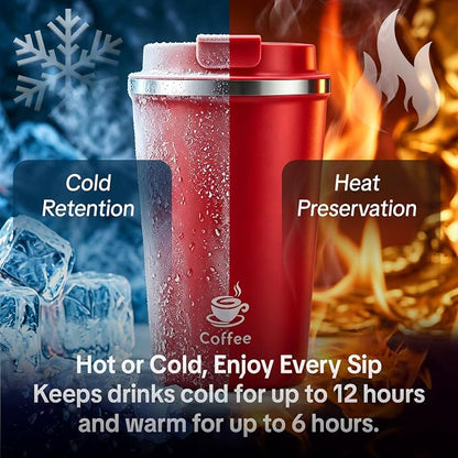 17oz Travel Coffee Mug, Leakproof Vacuum Coffee Cup Insulated Tumbler | 304 - Image 4