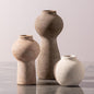 Ceramic Vase Home Table Decor - Flower Vase Set of 3 Living Room Kitchen Decorations Farmhouse Modern Rustic Vases Decorative Centerpiece for Shelf Bedroom Office Bathroom Dining Coffee Desk