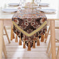 Luxury Vintage Table Runner Embroidery Jacquard Fabric by Fhberni