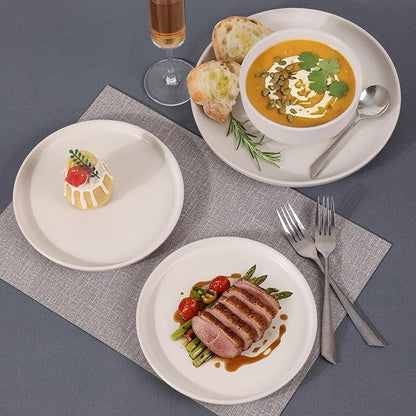 Ceramic Plates and Bowls Sets, Modern Design Dinner Plates, Stoneware Dishware - Image 5