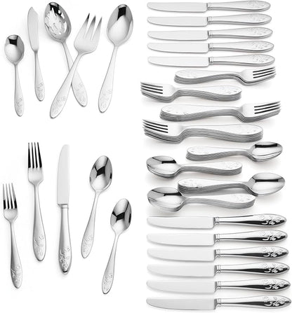 Lenox Butterfly Meadow 65-Piece 18/10 Stainless Steel Silverware Set - Image 2