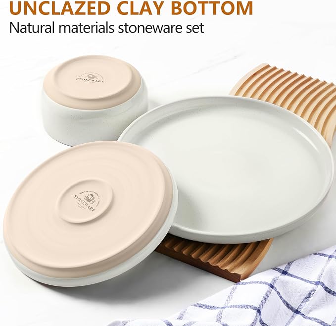 LIANYU Dinnerware Sets, 12 Piece Plates and Bowls Set - Image 6