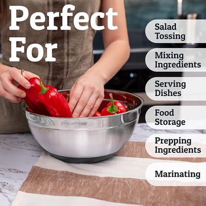 6pc Stainless Steel Mixing Bowls - Image 4