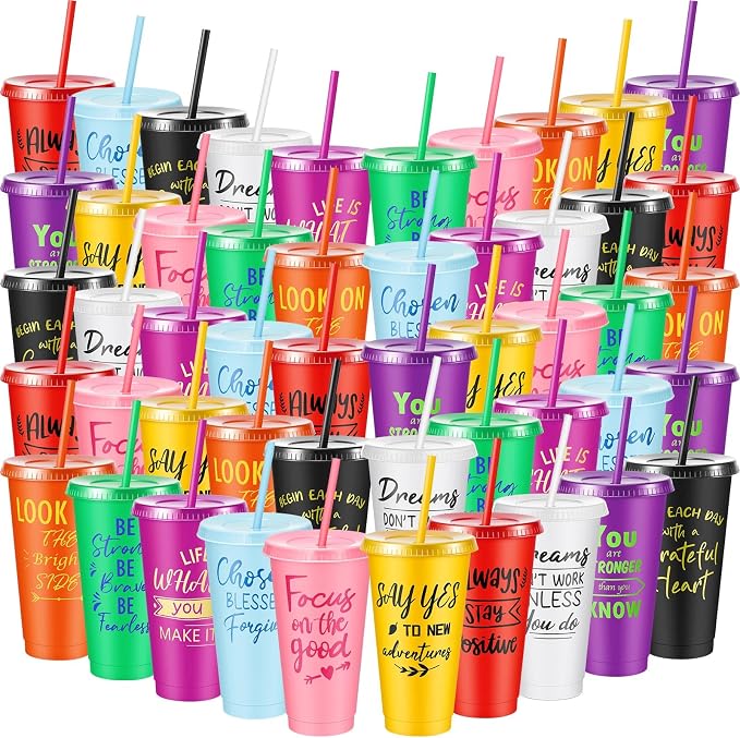 Uiifan 50 Pcs Inspirational Cups Bulk by Uiifan
