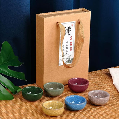 Skyley 6 Pieces Korean Soju Shot Glasses Sets Porcelain Cups Korean Ceramic - Image 6