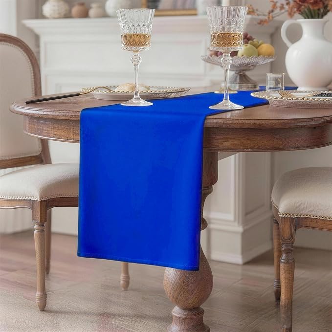 Royal Blue Table Runner, Waterproof Washable Runners 36 Inches Long | Reusable - Image 2