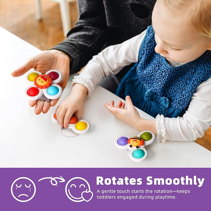 LiKee Strong Suction Cup Fidget Rotating Sensory Bath Toys - Image 6