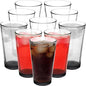 DISCOUNT PROMOS Beer Pint Glasses 16 oz. Set of 10, Bulk Pack - Heavy Duty Glassware for Restaurant, Thick Base and Walls, Stackable - Black