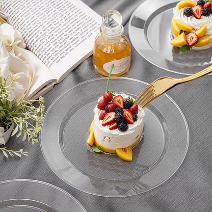 FLOWERCAT 60PCS Clear Plastic Plates - Image 10