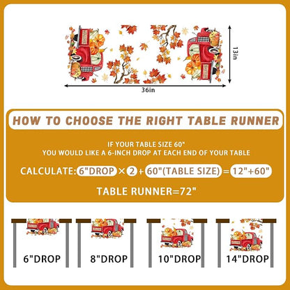 Bonsai Tree Fall Table Runner 36, Small Runner - Image 2