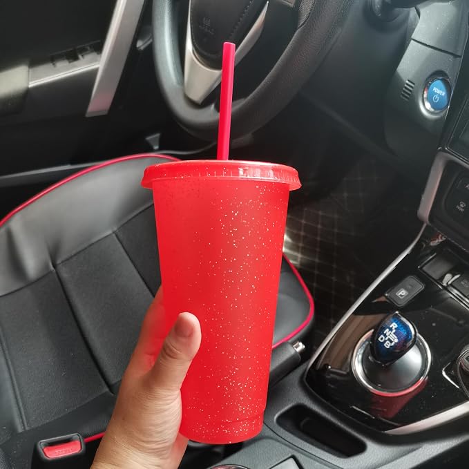 Suertestarry Tumbler with Straw and Lid, Water Bottle Iced Coffee Travel Mug Cup - Image 3