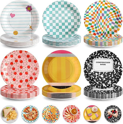 Havawish 48 Pcs Back to School Paper Plate 7 In/9 In First Day of School Theme by Havawish